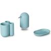 Umbra Touch Toilet Brush with Open Back Hideaway Holder, Black(Ocean Blue)