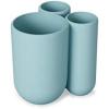 Umbra Touch Toilet Brush with Open Back Hideaway Holder, Black(Ocean Blue)