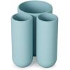 Umbra Touch Toilet Brush with Open Back Hideaway Holder, Black(Ocean Blue)
