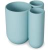 Umbra Touch Toilet Brush with Open Back Hideaway Holder, Black(Ocean Blue)