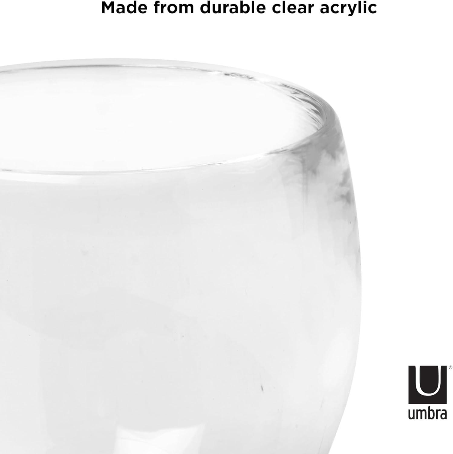 image:imageUmbra Droplet Tumbler Durable Acrylic Bathroom Accessories Holder Modern Functional Clear Glass Tooth Brush Organizer Perfect for Holding Toothbrushes Makeup Brushes amp Various Bath ItemsClear