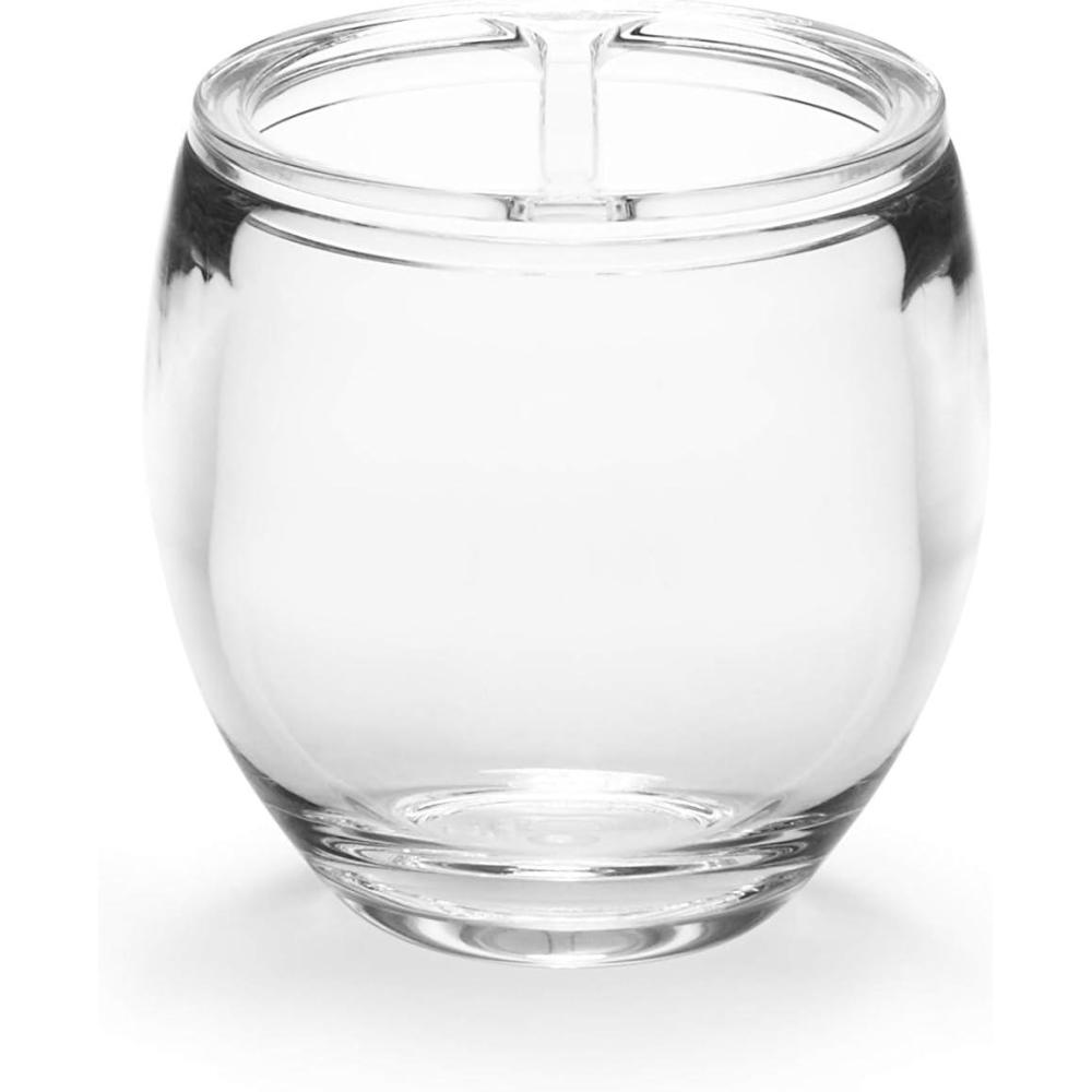 image:imageUmbra Droplet Tumbler Durable Acrylic Bathroom Accessories Holder Modern Functional Clear Glass Tooth Brush Organizer Perfect for Holding Toothbrushes Makeup Brushes amp Various Bath ItemsClear