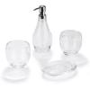 Umbra Droplet Tumbler Durable Acrylic Bathroom Accessories Holder – Modern Functional Clear Glass Tooth Brush Organizer – Perfect for Holding Toothbrushes, Make-up Brushes & Various Bath Items(Clear)