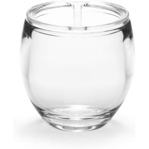 Umbra Droplet Tumbler Durable Acrylic Bathroom Accessories Holder – Modern Functional Clear Glass Tooth Brush Organizer – Perfect for Holding Toothbrushes, Make-up Brushes & Various Bath Items(Clear)