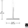 Umbra Flex Squeegee, White Rust-Proof Squeegee with Extending, Extra Long Handle and Suction Cup, Store in Shower, Keep Tiles and Shower Walls Dry and Clean, White, 10¼ x 11½ x 1 ½ inches(White)