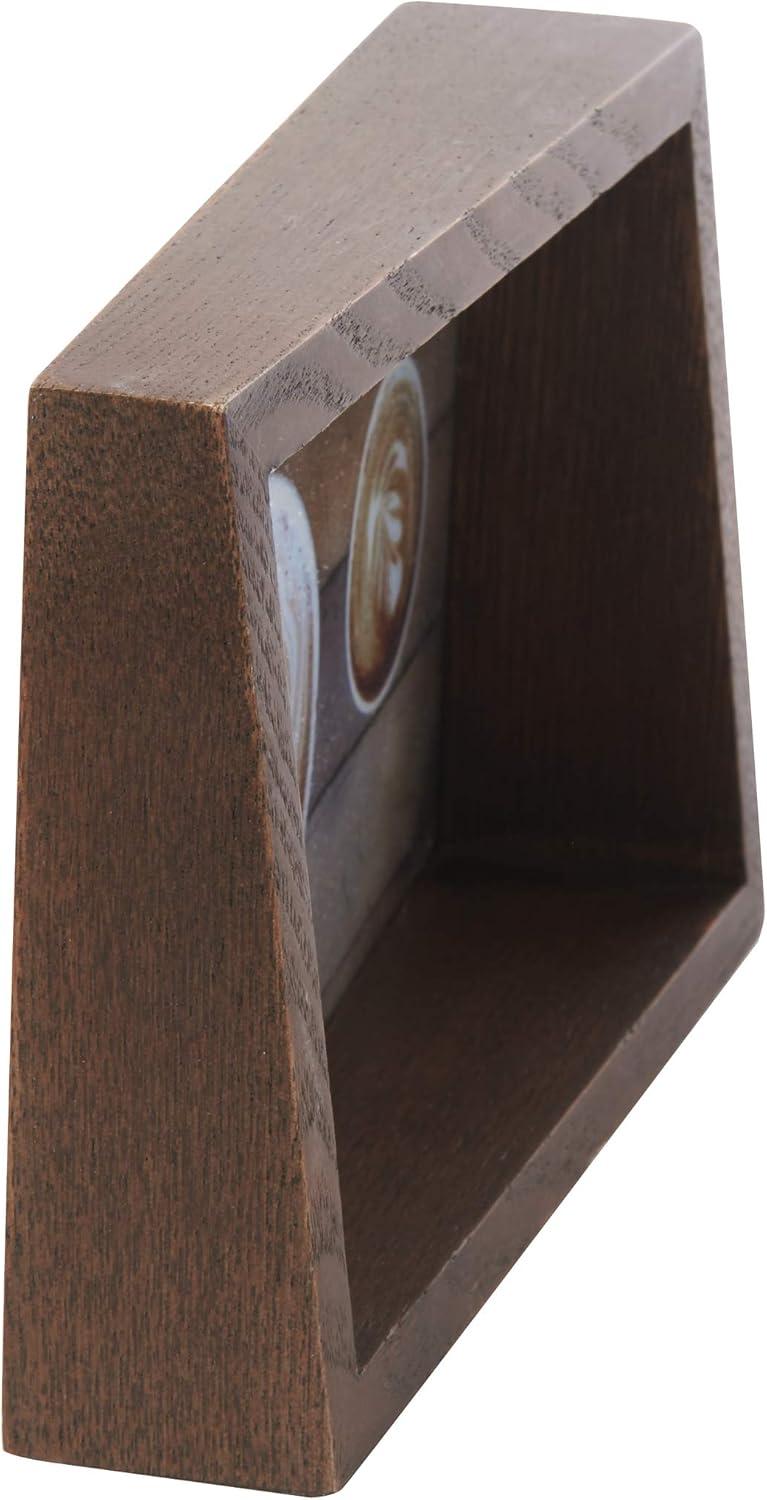 image:imageUmbra 10139111125 Edge Resin MultiOpening Picture Frame and Photo Display for Table Top or Wall 4x6Inch and 4x4Inch White MarbleAged Walnut