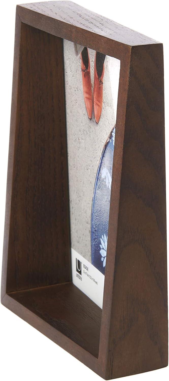 image:imageUmbra 10139111125 Edge Resin MultiOpening Picture Frame and Photo Display for Table Top or Wall 4x6Inch and 4x4Inch White MarbleAged Walnut
