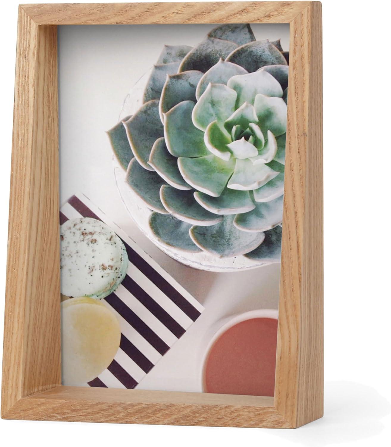 image:imageUmbra 10139111125 Edge Resin MultiOpening Picture Frame and Photo Display for Table Top or Wall 4x6Inch and 4x4Inch White MarbleNatural