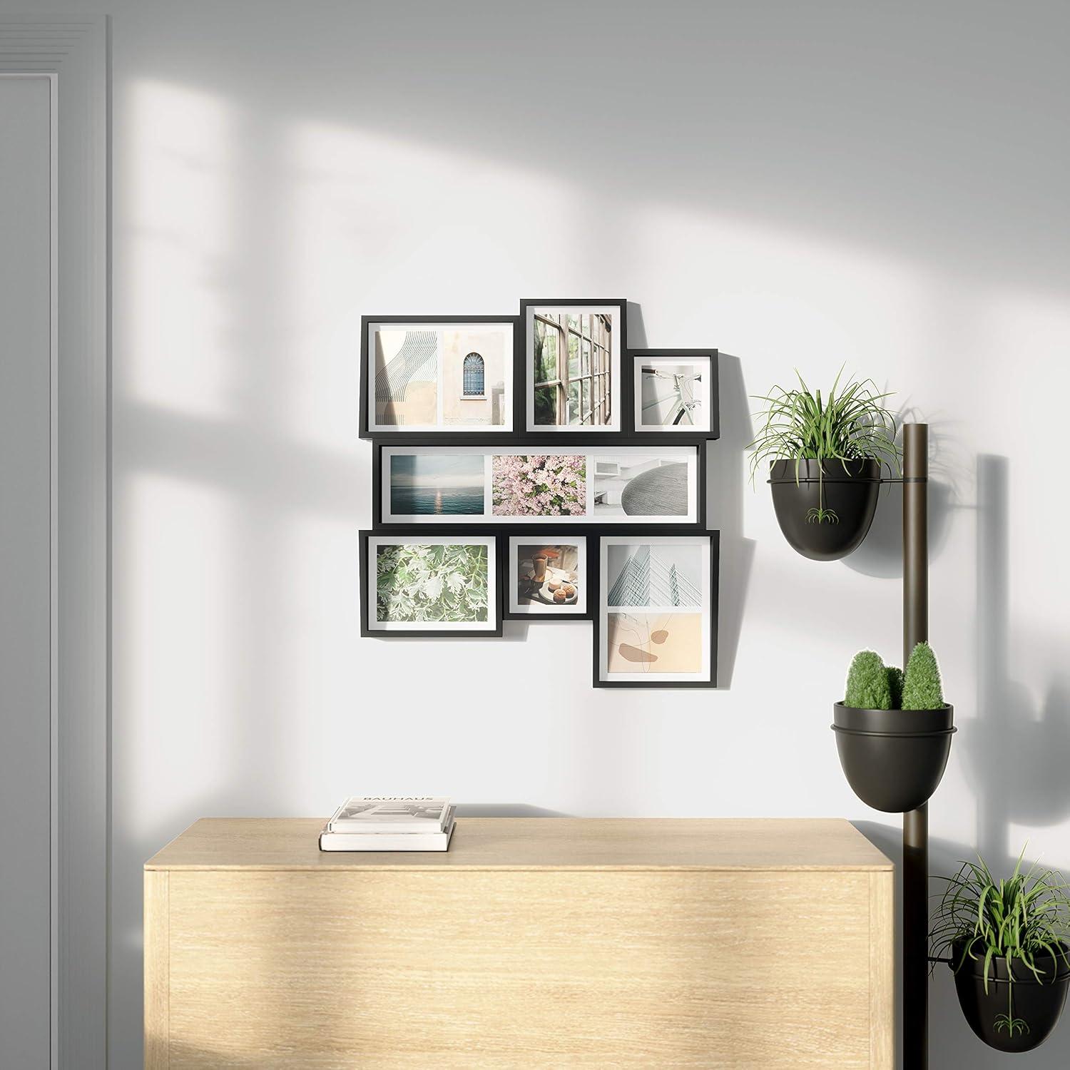image:imageUmbra Edge Collage Picture Frame and Photo Display for Table Top or Wall 5x7 4x6 and 4x4 BlackBlack