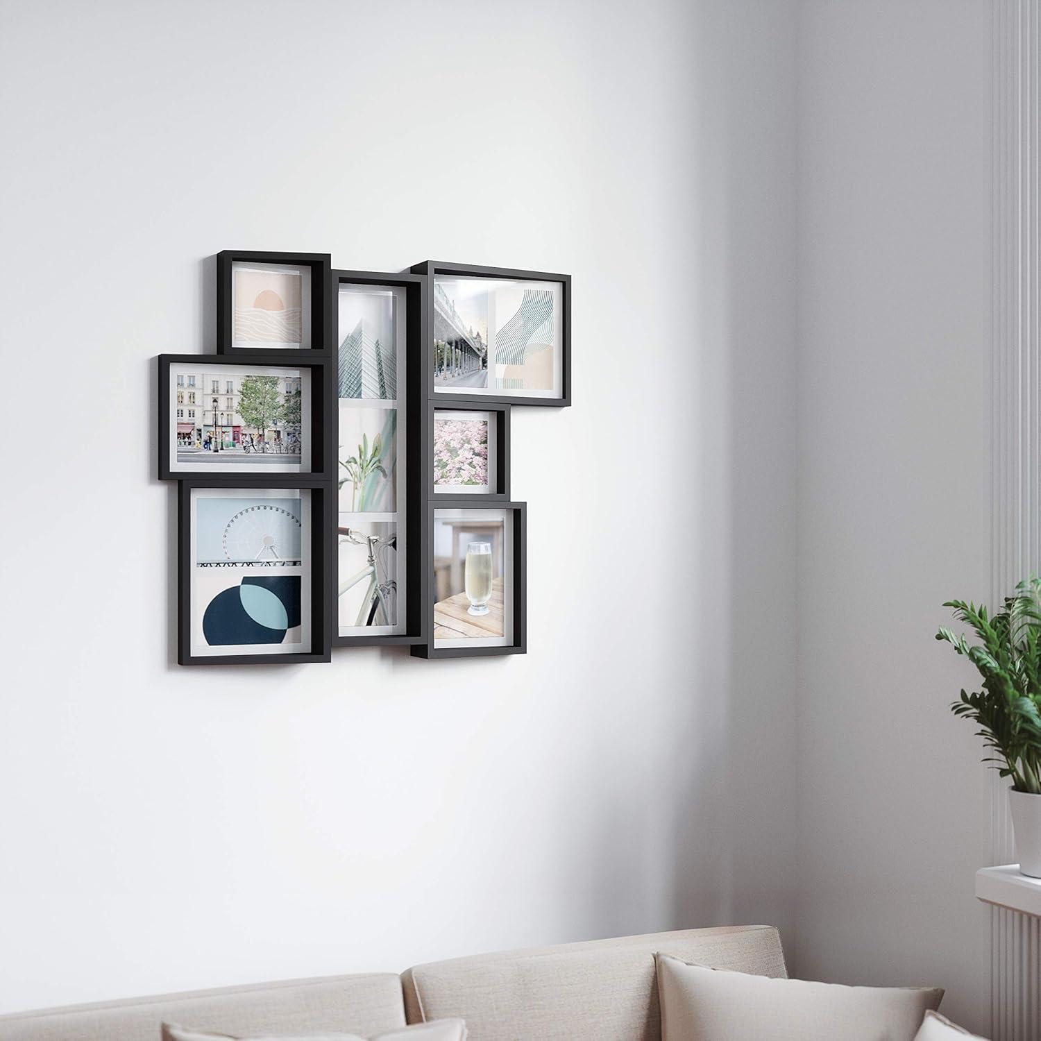 image:imageUmbra Edge Collage Picture Frame and Photo Display for Table Top or Wall 5x7 4x6 and 4x4 BlackBlack