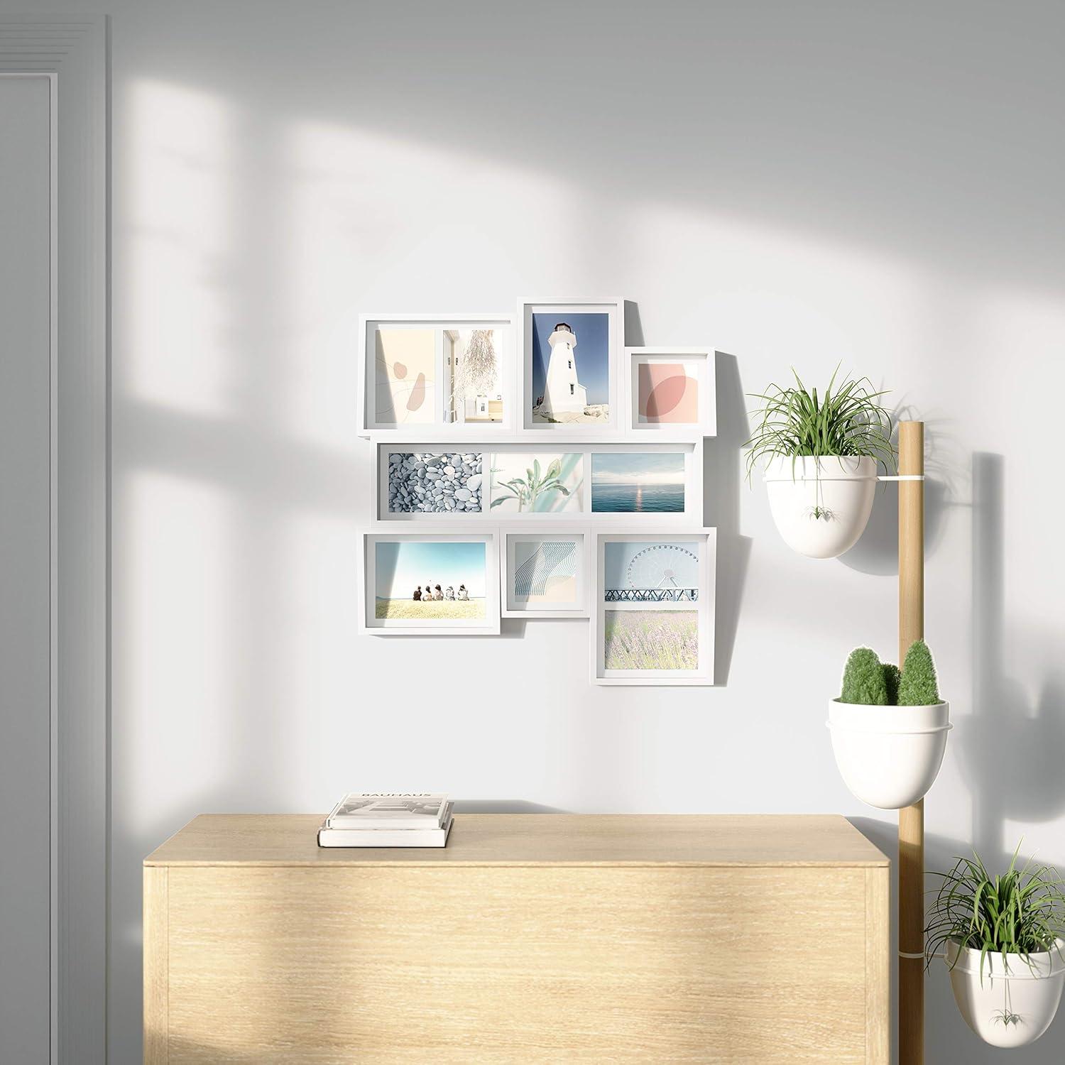 image:imageUmbra Edge Collage Picture Frame and Photo Display for Table Top or Wall 5x7 4x6 and 4x4 WhiteWhite