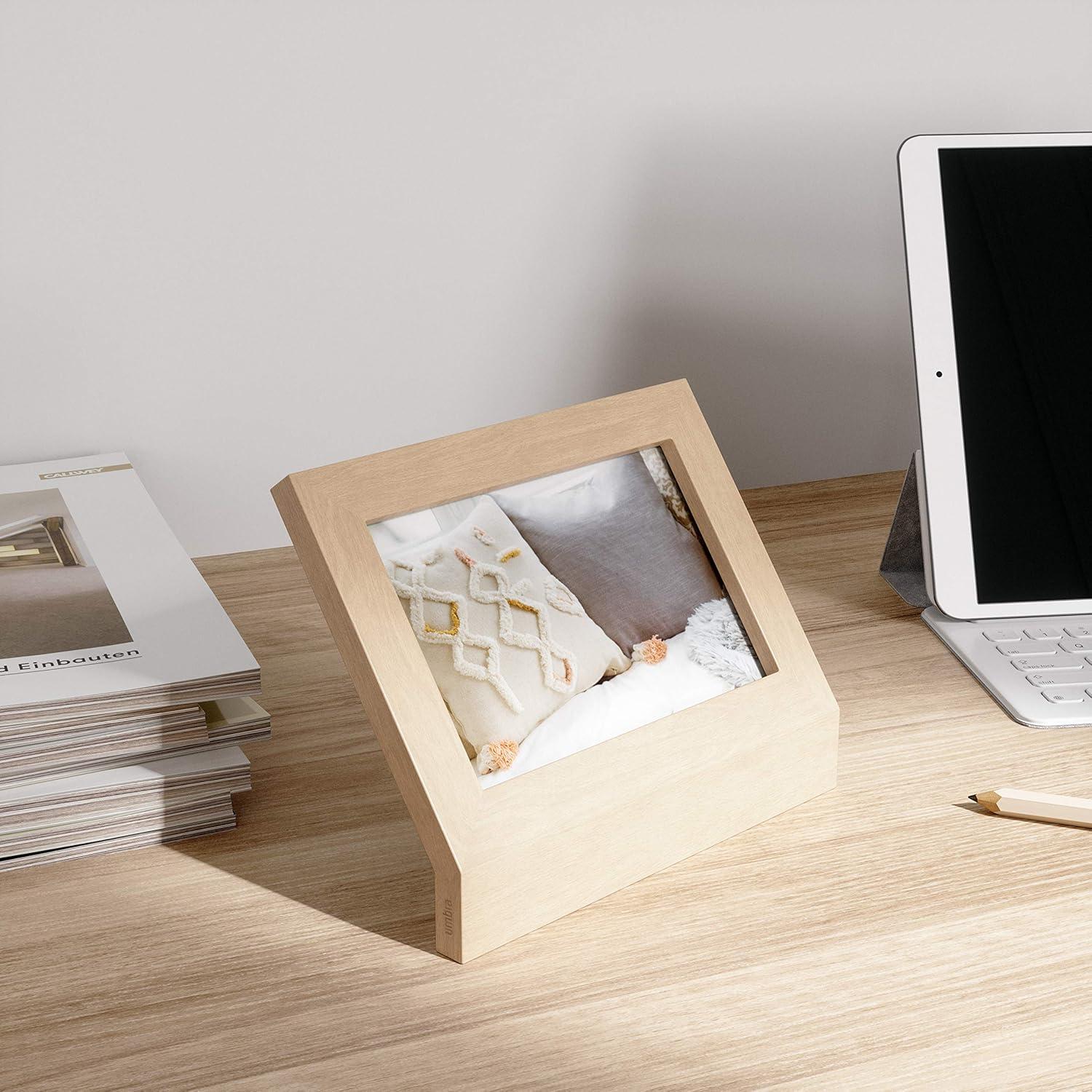 image:imageUmbra Podium Layered Angular Picture Frame for Desktop and Wall 4x61016x1524cm BlackNatural
