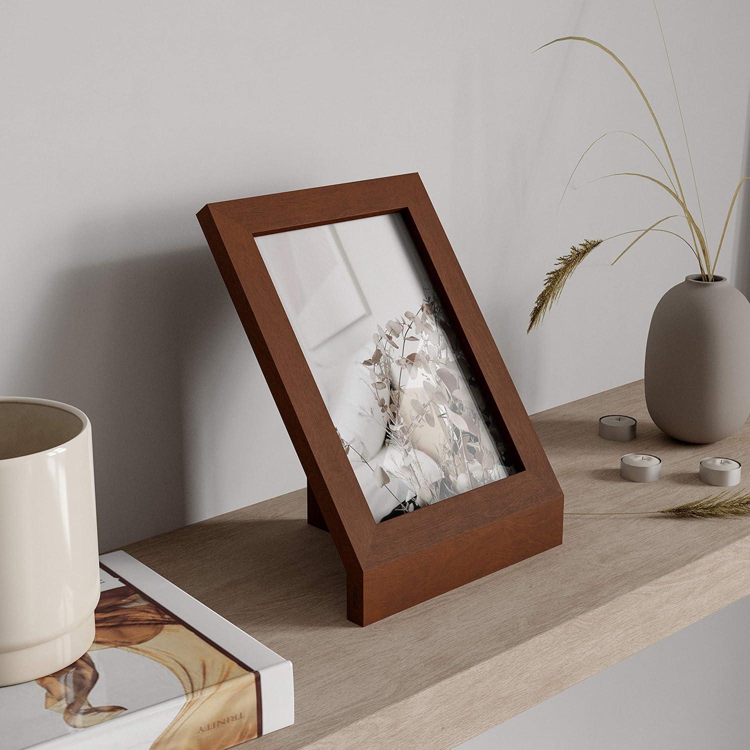 image:imageUmbra Podium Layered Angular Picture Frame for Desktop and Wall 4x61016x1524cm BlackWalnut