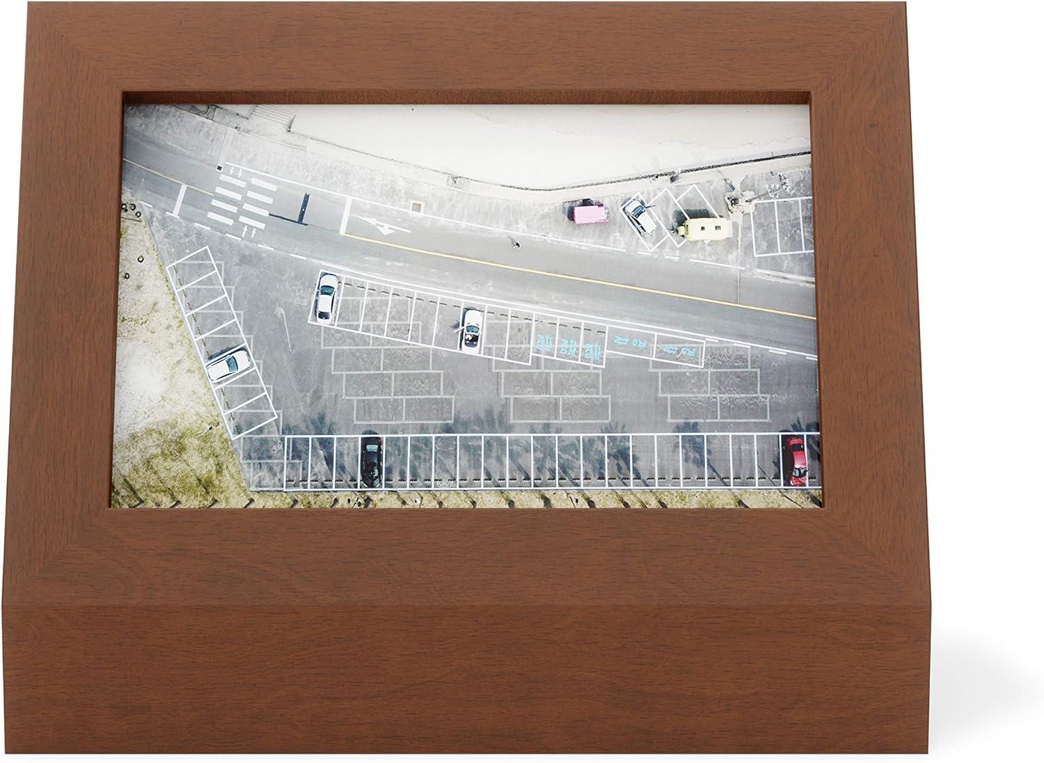 image:imageUmbra Podium Layered Angular Picture Frame for Desktop and Wall 4x61016x1524cm BlackWalnut