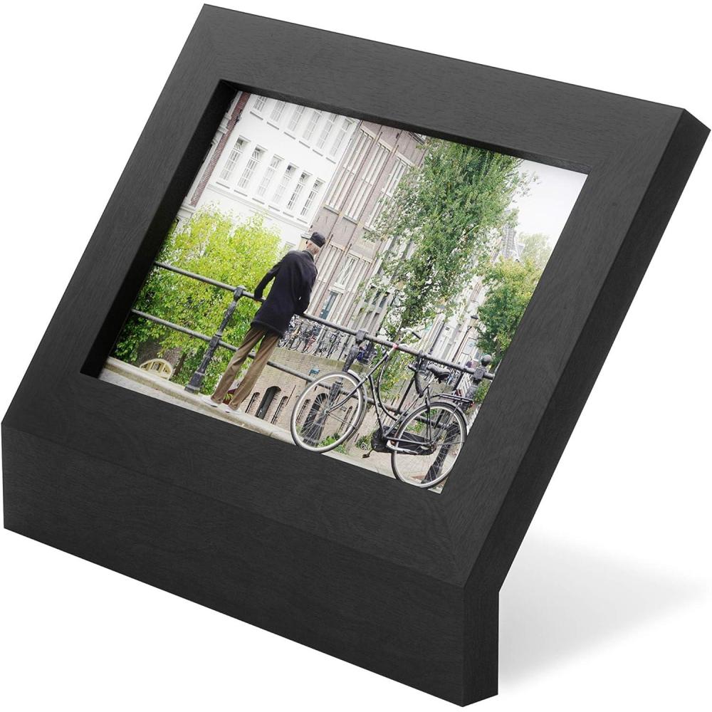 image:imageUmbra Podium Layered Angular Picture Frame for Desktop and Wall 4x61016x1524cm BlackBlack