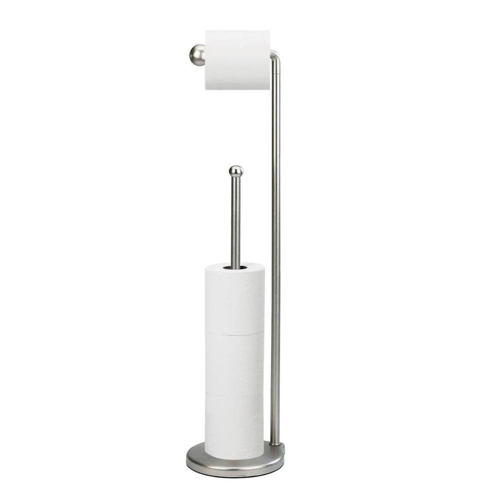 image:imageUmbra Teardrop Free Standing Toilet Paper Holder Stand and Holder with Storage for up to 5 TP Rolls Brushed Nickel