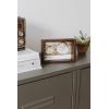Umbra – 1013911-1125 Edge Resin Multi-Opening Picture Frame and Photo Display for Table Top or Wall, 4×6-Inch and 4×4-Inch, White Marble(Aged Walnut)