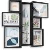 Umbra Edge Collage Picture Frame and Photo Display for Table Top or Wall, 5×7, 4×6 and 4×4, Black(Black)
