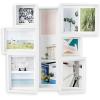 Umbra Edge Collage Picture Frame and Photo Display for Table Top or Wall, 5×7, 4×6 and 4×4, White(White)