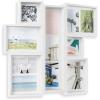 Umbra Edge Collage Picture Frame and Photo Display for Table Top or Wall, 5×7, 4×6 and 4×4, White(White)