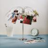Umbra Fotofalls – Desktop Photo Holder and Picture Stand with Plated Wire and Metal Clips, Nickel(Medium)