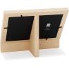 Umbra Podium Layered Angular Picture Frame for Desktop and Wall, 4″x6″(10.16×15.24cm), Black(Natural)