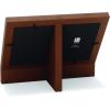 Umbra Podium Layered Angular Picture Frame for Desktop and Wall, 4″x6″(10.16×15.24cm), Black(Walnut)
