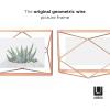 Umbra Prisma 4×6 Picture Frame, Metal Floating Wall or Desk Photo Display for Pictures, Art, Illustrations, and More, Copper
