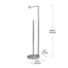 Umbra Teardrop Free Standing Toilet Paper Holder Stand and Holder with Storage for up to 5 TP Rolls, Brushed Nickel