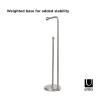 Umbra Teardrop Free Standing Toilet Paper Holder Stand and Holder with Storage for up to 5 TP Rolls, Brushed Nickel