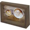 Umbra – 1013911-1125 Edge Resin Multi-Opening Picture Frame and Photo Display for Table Top or Wall, 4×6-Inch and 4×4-Inch, White Marble(Aged Walnut)