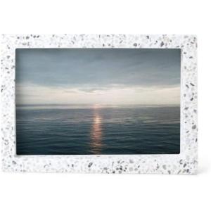 Umbra – 1013911-1125 Edge Resin Multi-Opening Picture Frame and Photo Display for Table Top or Wall, 4×6-Inch and 4×4-Inch, White Marble(Terrazzo)