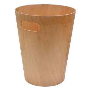 Umbra Trash Can Wood Lo Can, Natural, 2.5 gal (7.5 L), Natural Wood, Round Type, No Lid, Dust Box(natural)