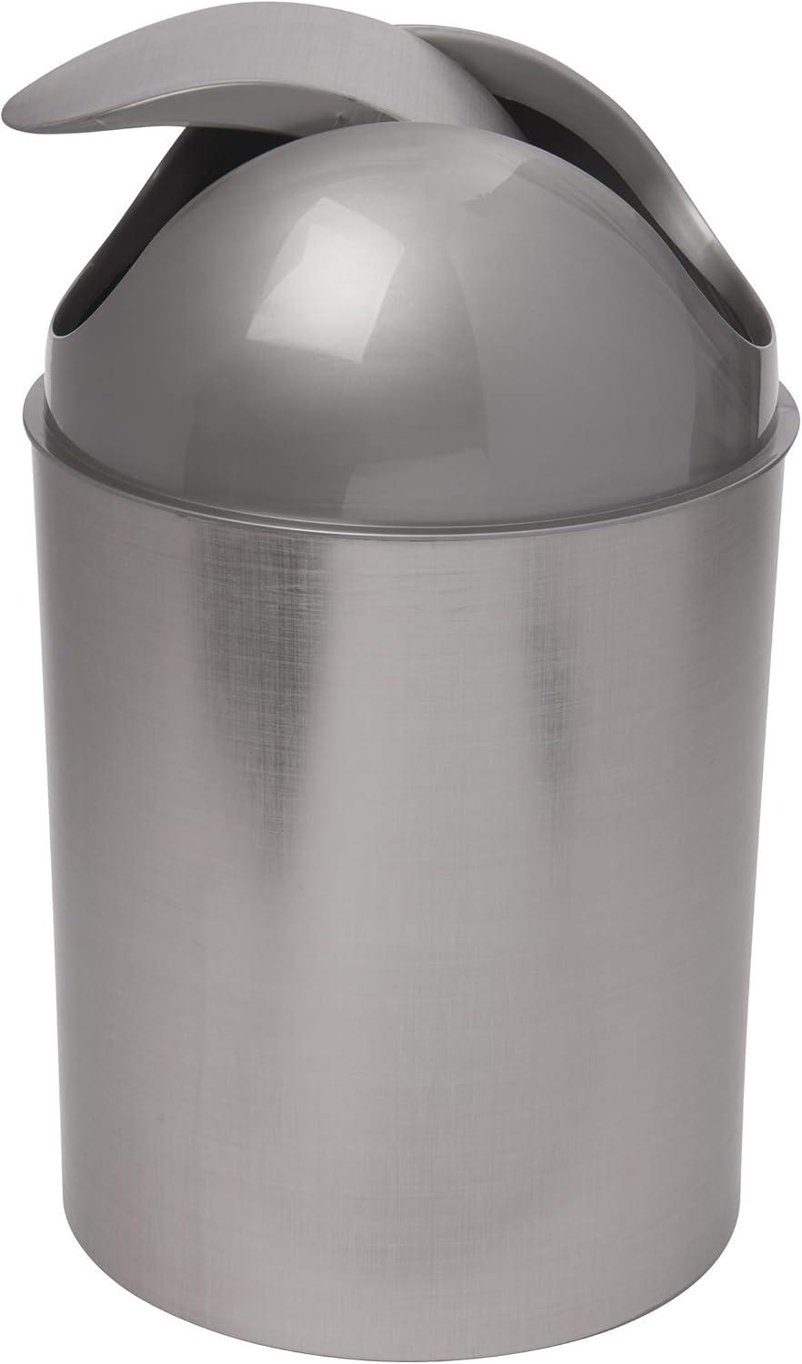 image:imageUmbra Mezzo SwingTop Waste Can 25Gallon 10 L BronzeBrushed Silver