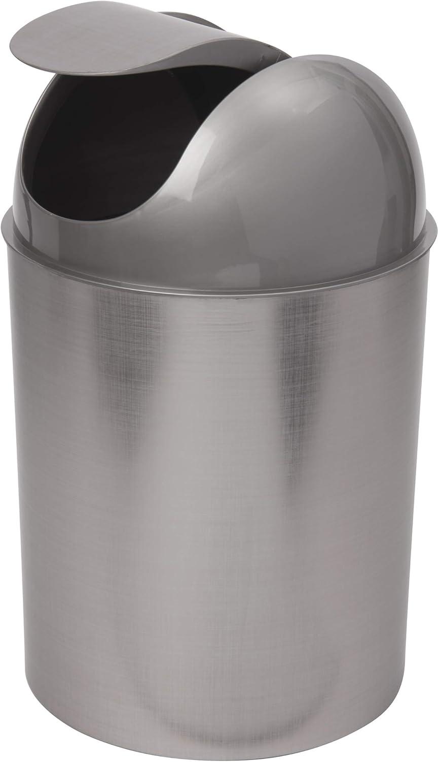 image:imageUmbra Mezzo SwingTop Waste Can 25Gallon 10 L BronzeBrushed Silver