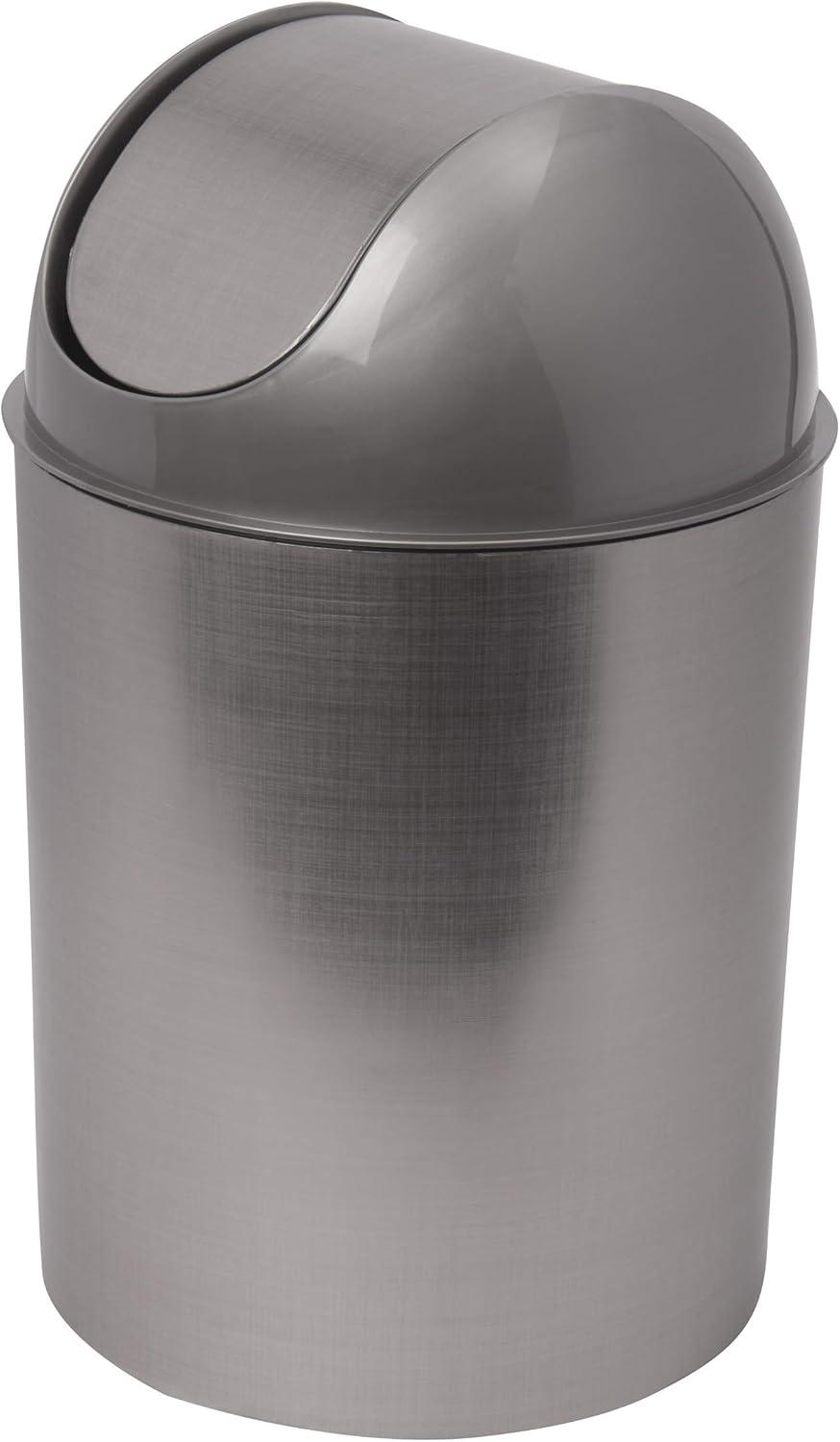 image:imageUmbra Mezzo SwingTop Waste Can 25Gallon 10 L BronzeBrushed Silver