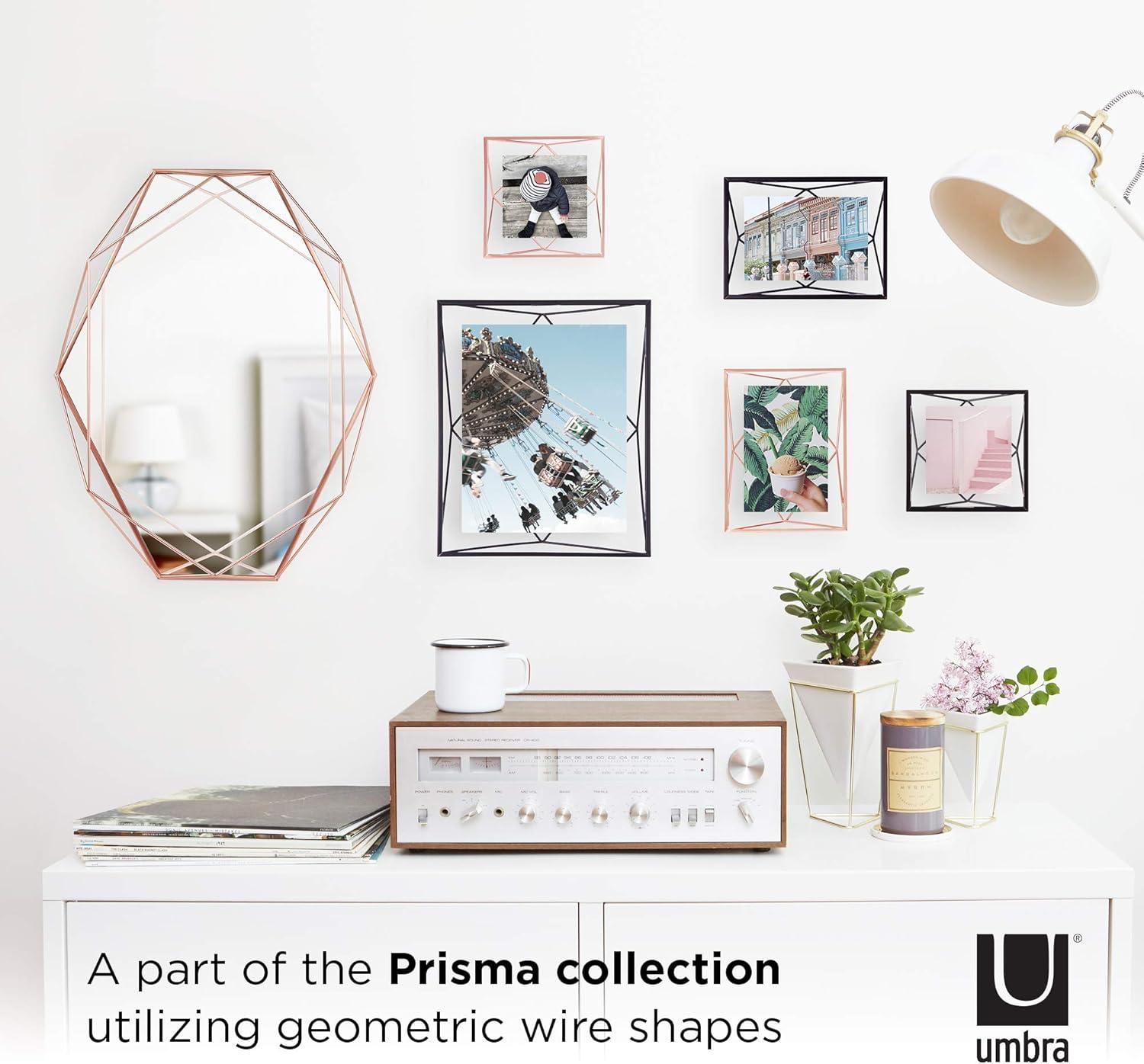 image:imageUmbra Prisma 4x6 Picture Frame Metal Floating Wall or Desk Photo Display for Pictures Art Illustrations and More Black