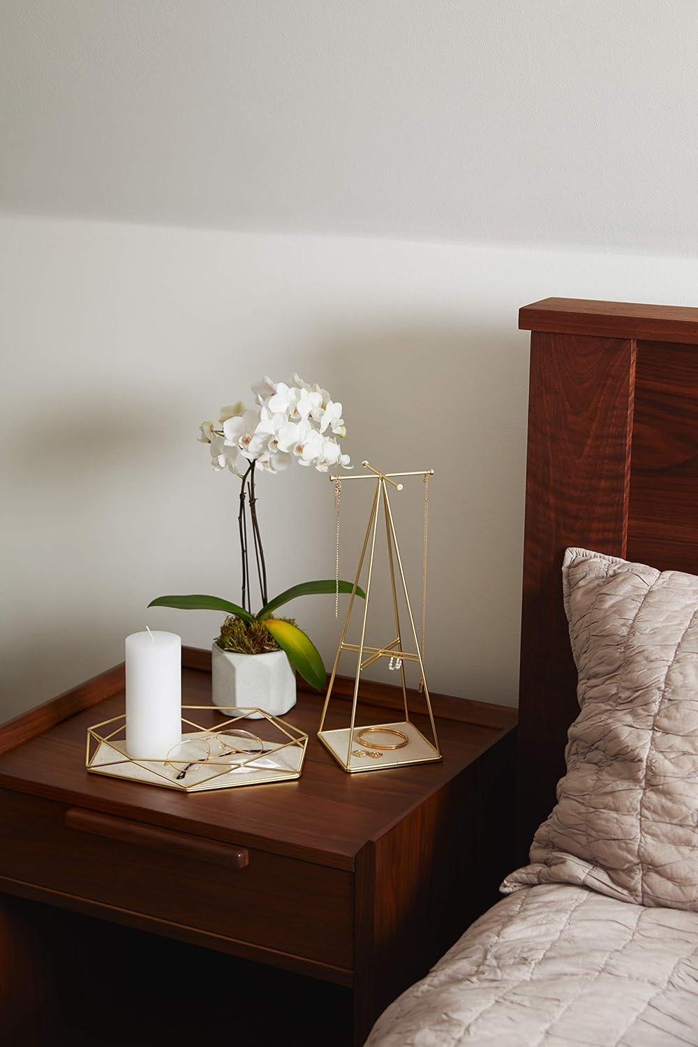 image:imageUmbra Prisma Jewelry Stand and Necklace Holder Matte BrassBrass