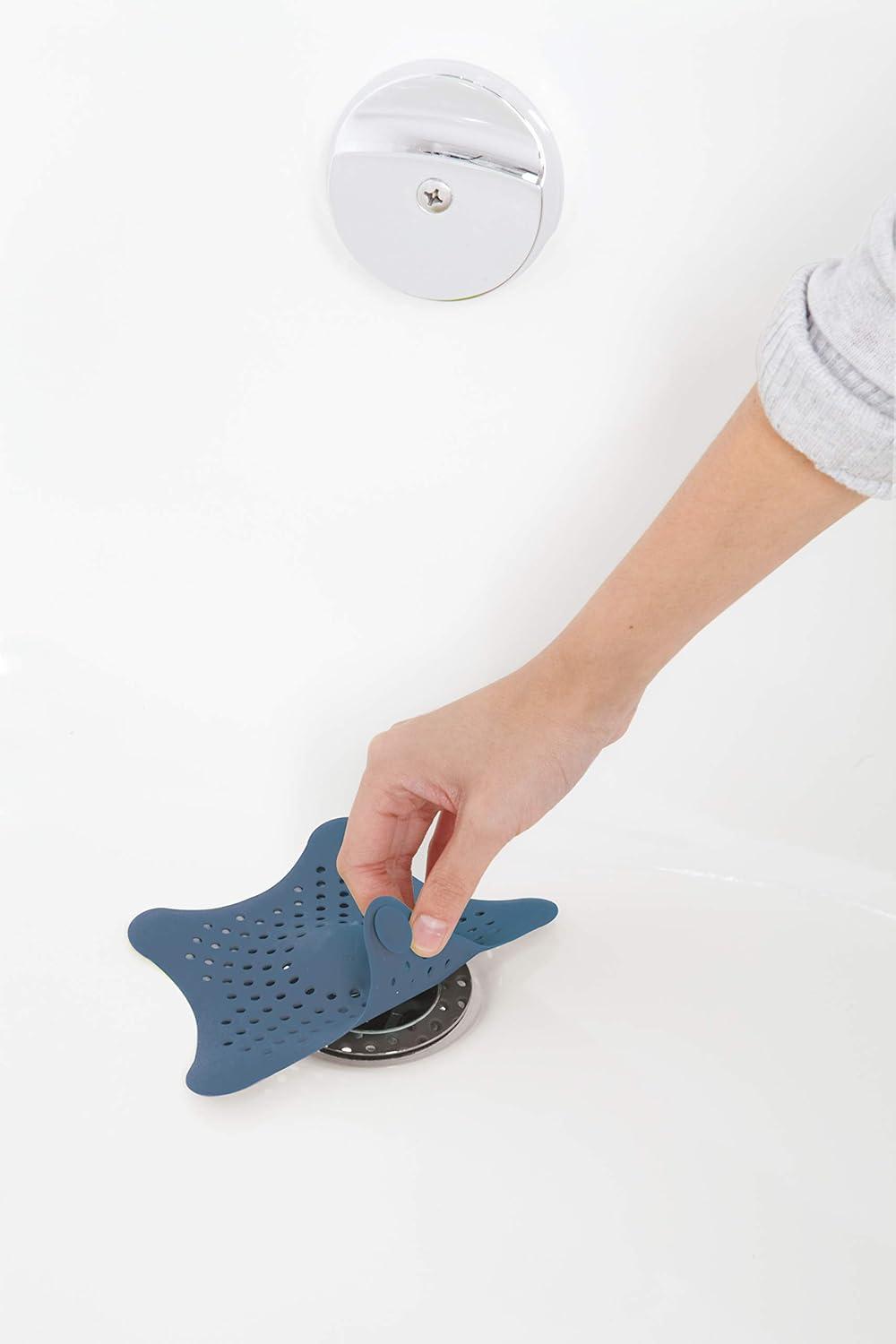 image:imageUmbra Starfish Drain CoverHair Catcher Surf Blue Pack of 3Avocado and Mist Blue