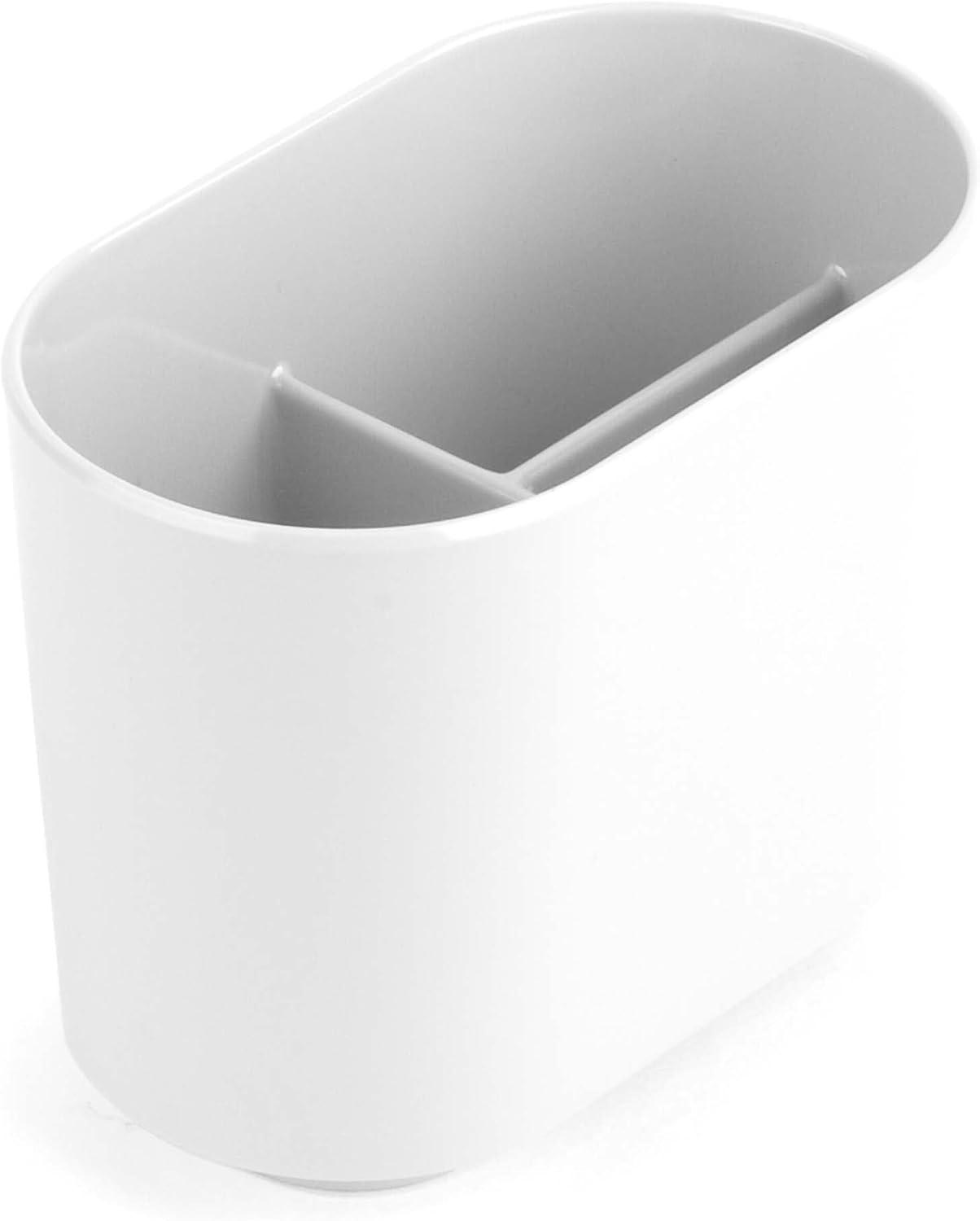 image:imageUmbra Step Toothbrush Toothpaste Modern Bathroom Storage Organizer Holders Stand Rack with MultiFunctional 3 Slots and DividersDoesnt Wobble or Fall Over 55 x 33 x 44 WhiteWhite