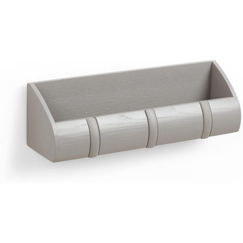 image:imageUmbra Cubby Mini Organizer with Hooks and Compartment Great for Holding Keys Phone Chargers Mail and Oher Goods Compact Storage White 1212 by 312 by 3 14Gray