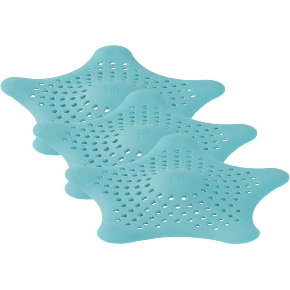 image:imageUmbra Starfish Drain CoverHair Catcher Surf Blue Pack of 3Surf Blue