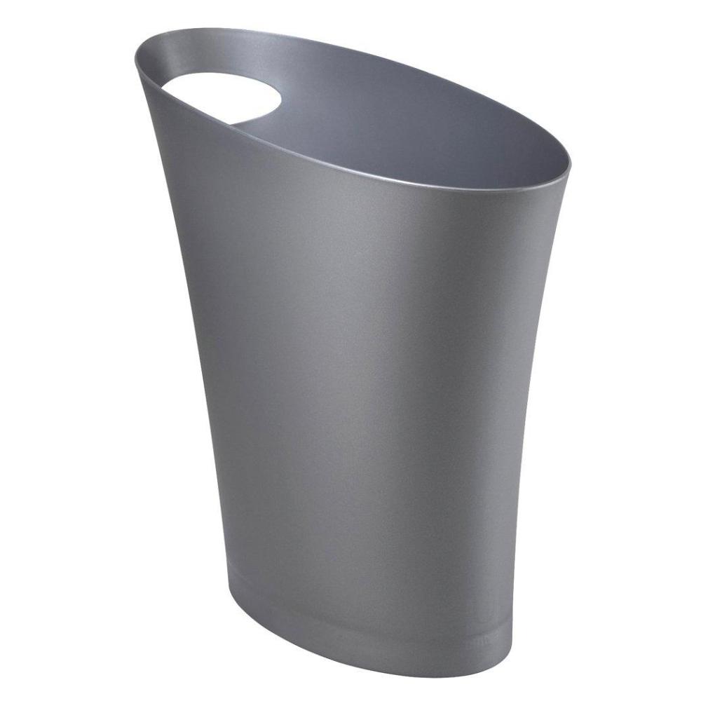 image:imageumbra Slim Trash Can Oval Lid Free Pail Trash Can Dust Boxcharcoal
