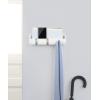 Umbra Cubby Mini Organizer – with Hooks and Compartment, Great for Holding Keys, Phone, Chargers, Mail, and Oher Goods, Compact Storage, White 12-1/2 by 3-1/2 by 3 1/4″(White)