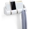 Umbra Cubby Mini Organizer – with Hooks and Compartment, Great for Holding Keys, Phone, Chargers, Mail, and Oher Goods, Compact Storage, White 12-1/2 by 3-1/2 by 3 1/4″(White)
