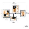 Umbra Flute Wall Gallery Frame – Modern Black Multi-Photo Display for 2 (8×10) & 2 (5×7) Pictures, Easy-Mount Vertical or Horizontal Wall Art Collage with Hardware Included