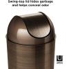 Umbra Mezzo Swing-Top Waste Can, 2.5-Gallon (10 L), Bronze(Bronze)