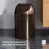 Umbra Mezzo Swing-Top Waste Can, 2.5-Gallon (10 L), Bronze(Bronze)