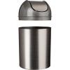 Umbra Mezzo Swing-Top Waste Can, 2.5-Gallon (10 L), Bronze(Brushed Silver)