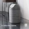 Umbra Mezzo Swing-Top Waste Can, 2.5-Gallon (10 L), Bronze(Greywood)